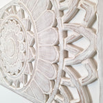 Hand Carved Wooden Wall Art - Large King Headboard Decorative Mandala Panel