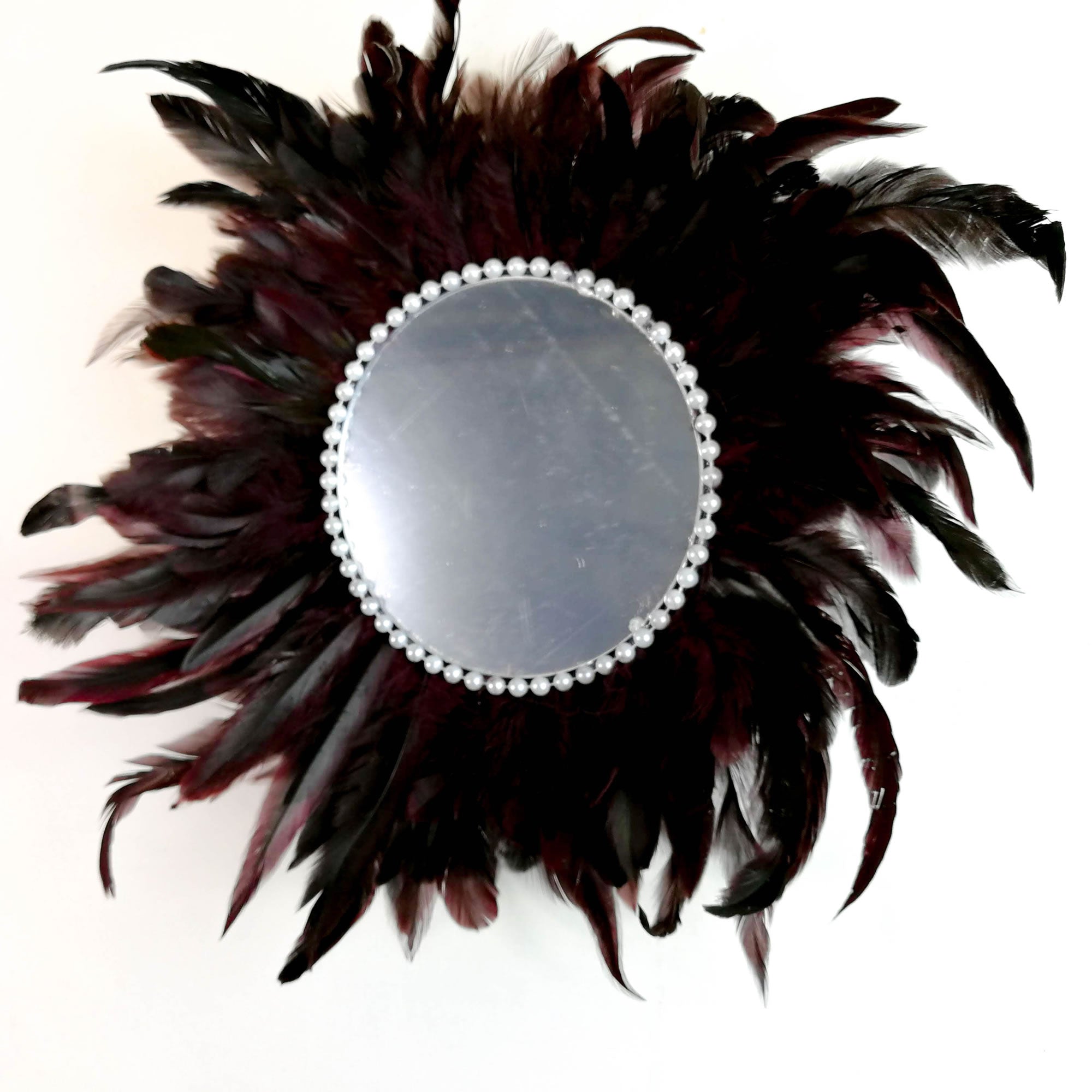 Juju Feather Vanity Wall Mirror Bohemian Style Handmade