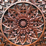 Exclusive Wooden Hand Carved Decorative Art Panel Mandala Yoga Peace