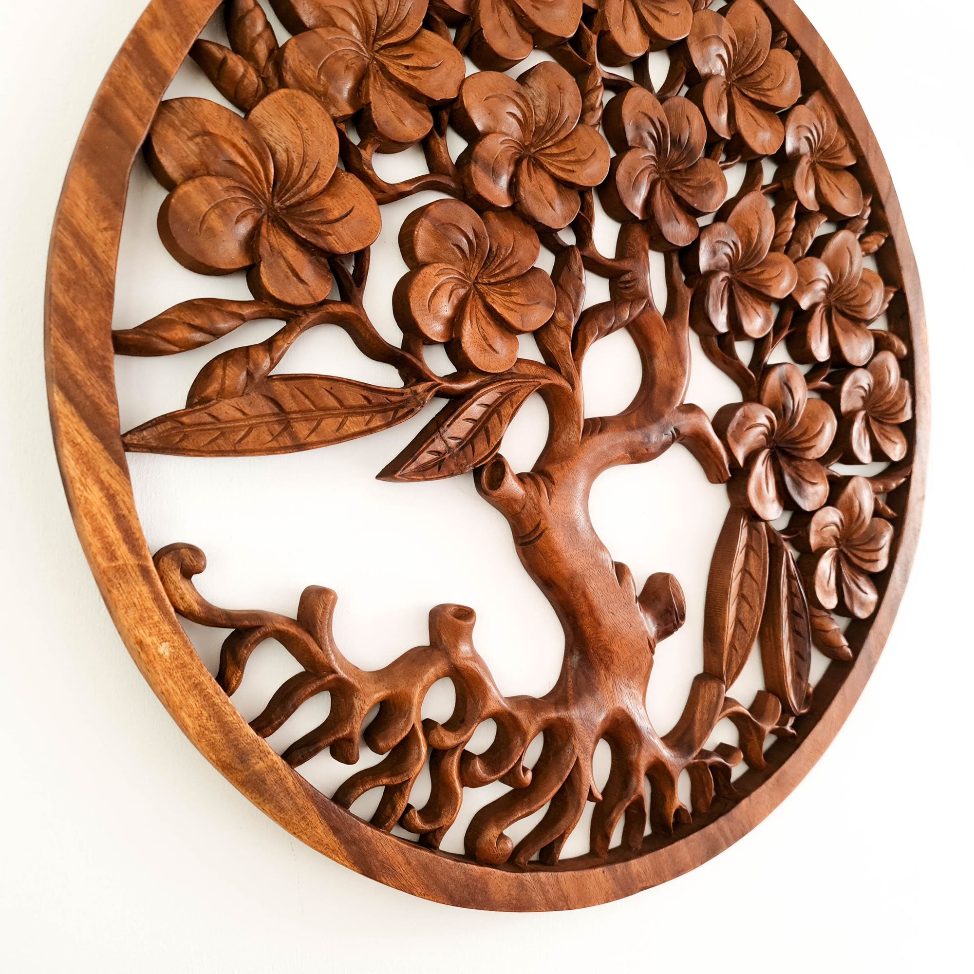 Hand Carved Wooden Wall Art Tree of Life Headboard Decoration - A Perfect Gift Mandala