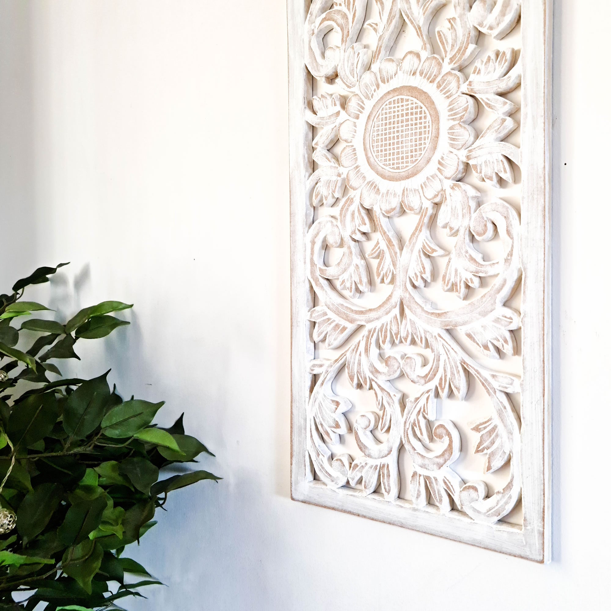 Ailes d'Ange Décoration Sculpture Chambre d'Enfant Decore Tête de Lit Blanc Shabby Chic