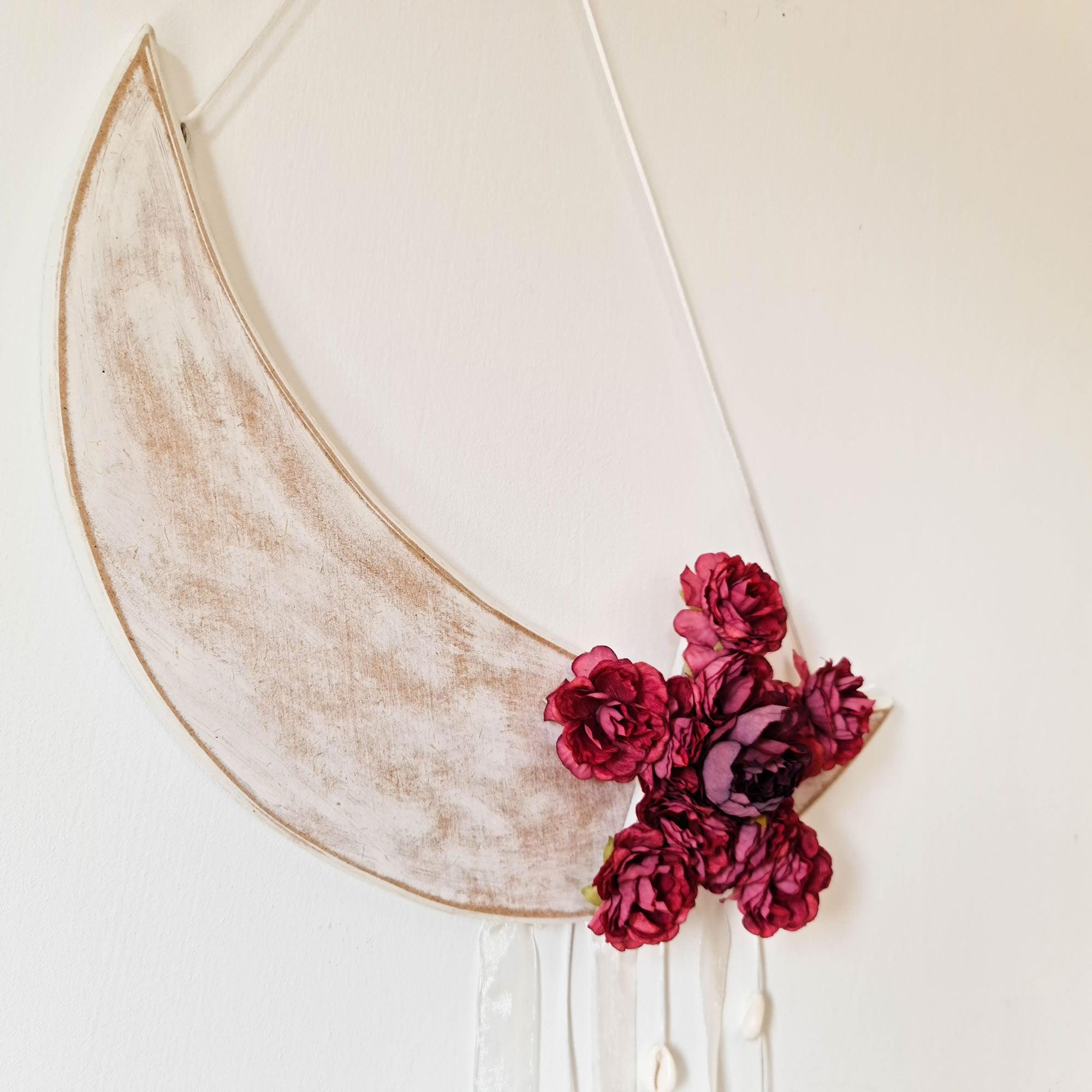 Bohemian Moon Star Flower Decorative Wall Hanging - 40 x 90 cm Dream Catcher Wedding Gift for her
