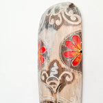 Hawaiian Tiki Mask Wall Hanging - Hand Carved painted wooden Tropical Aboriginal decoration