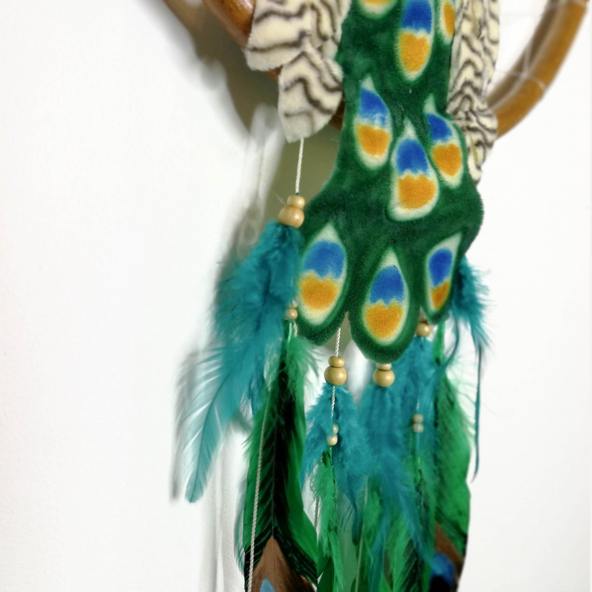 Peacock - Bohemian Feather Macramé Hanging Dream Catcher Large