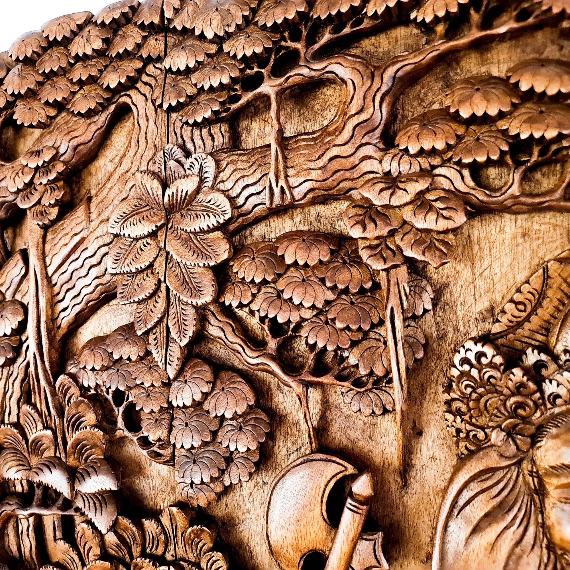 Divine Hindu God Lord Ganesh Hand Carved Wooden Decorative Art Mandir Pooja