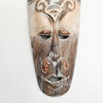 Hawaiian Tiki Mask Wall Hanging - Hand Carved painted wooden Tropical Aboriginal decoration