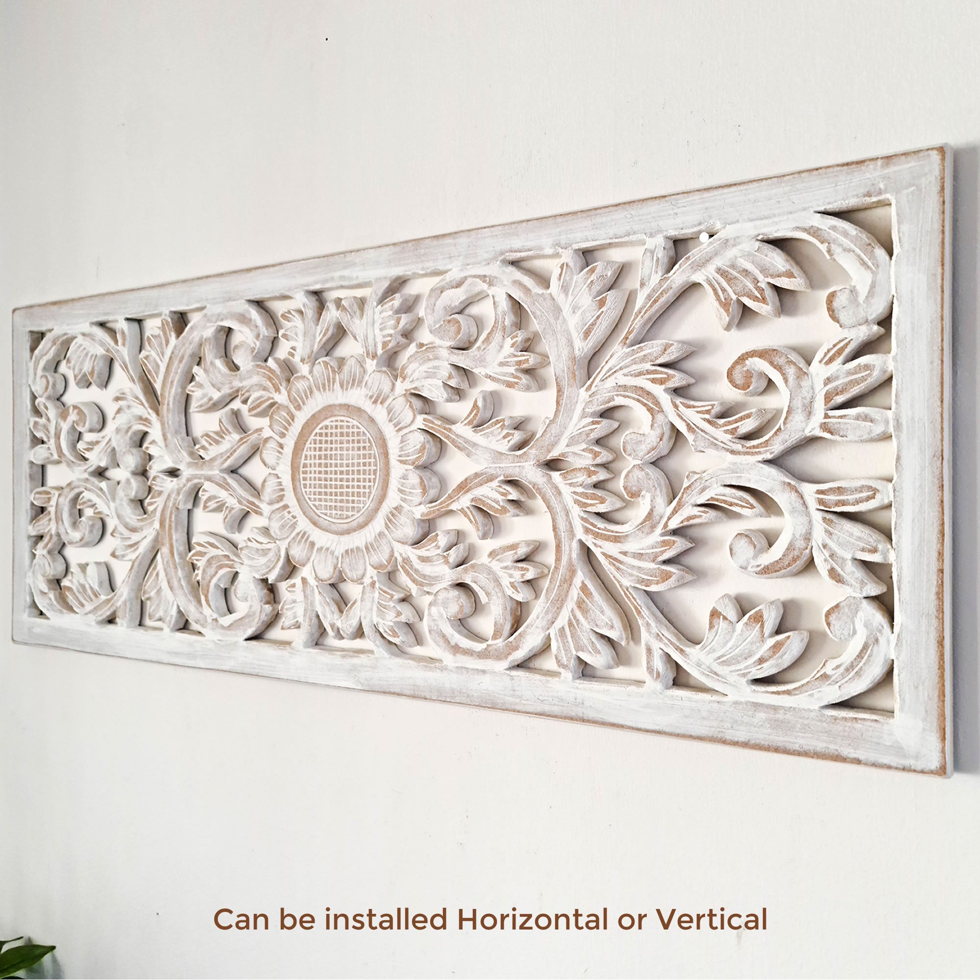 Ailes d'Ange Décoration Sculpture Chambre d'Enfant Decore Tête de Lit Blanc Shabby Chic