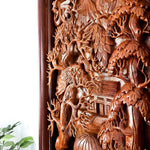 Hand Carved Wooden Art Sculpture - Islamic Muslim Prayer Allah Muhammad Easternada