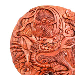 Hand Carved Wooden Wall Art Decorative Sculpture Chinese Dragon - Feng Shui Good Luck Perfect Gift Easternada