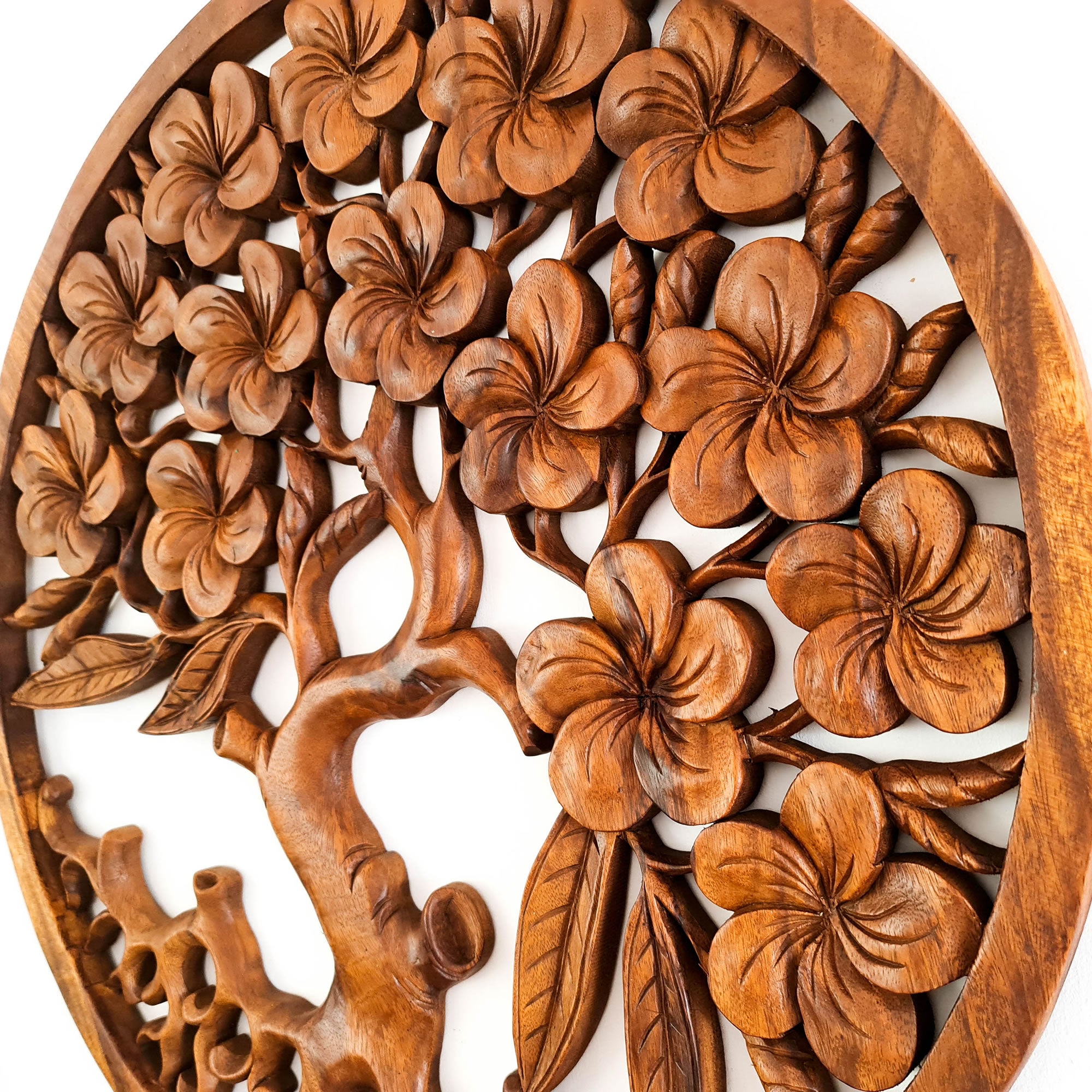 Hand Carved Wooden Wall Art Tree of Life Headboard Decoration - A Perfect Gift Mandala