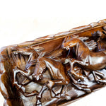 Hand Carved Wild Horses Long Decorative Sculpture Art - Horse Riding Gift