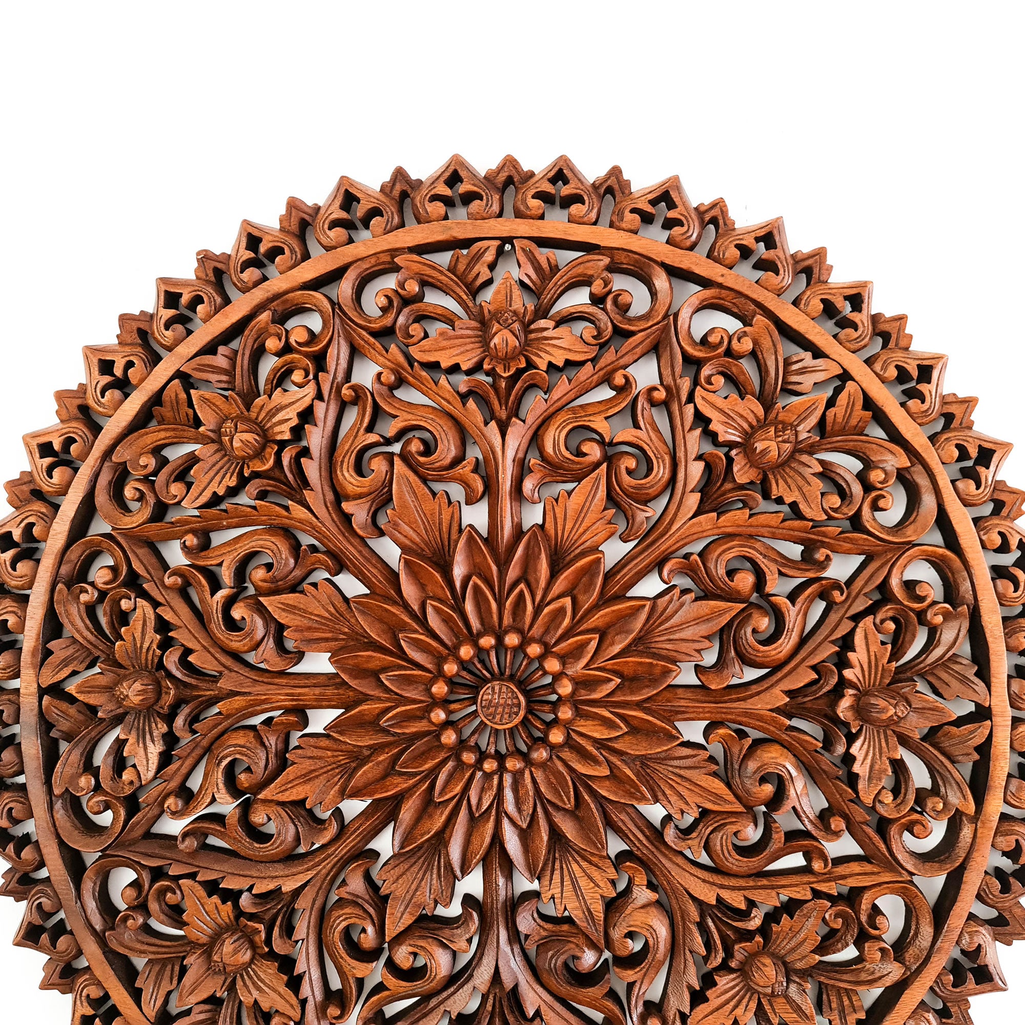 Hand Carved Wooden Wall Art Tree of Life Headboard Decoration - A Perfect Gift Mandala