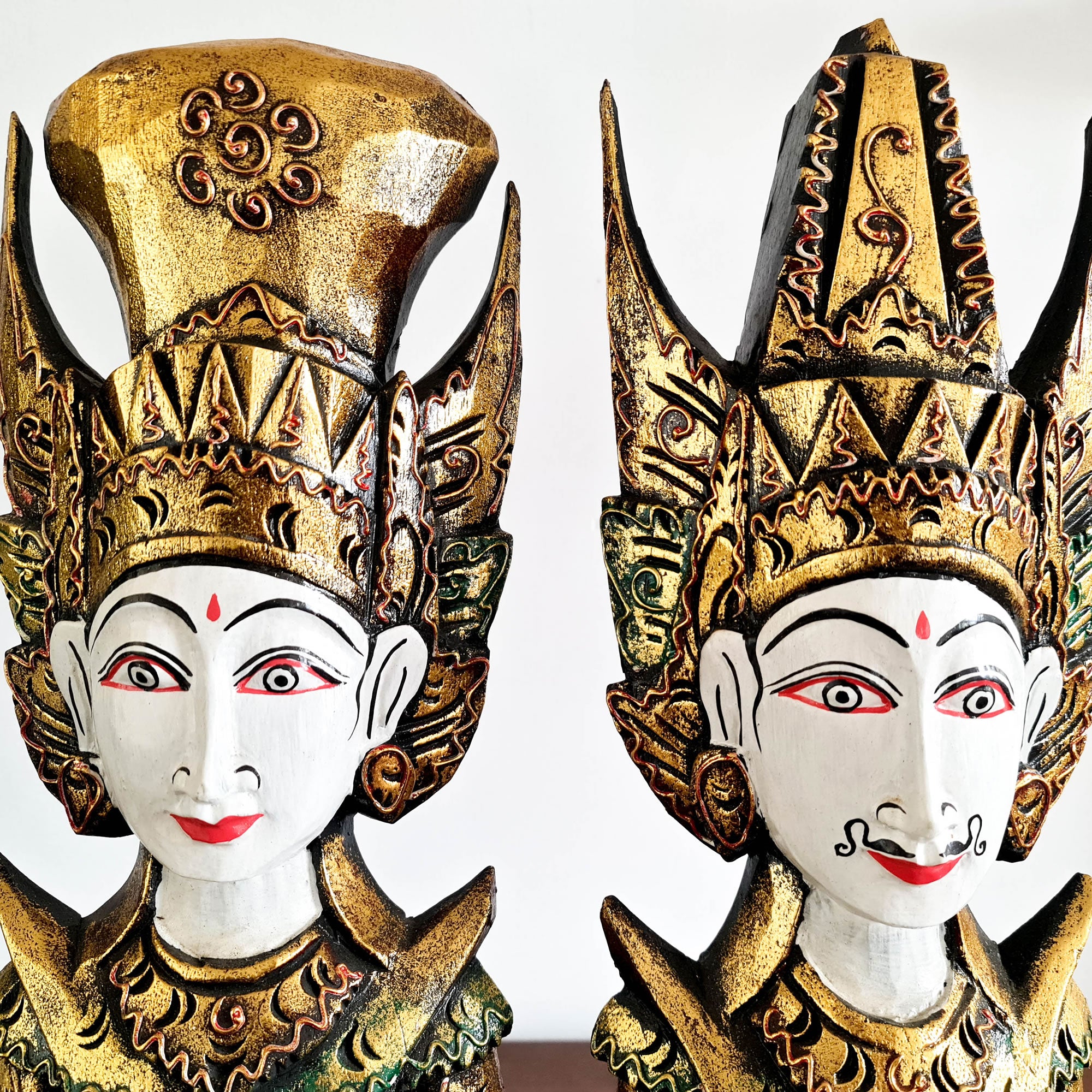 Handmade Carved Wooden Decorative Wall Art Water Goddess Set Large