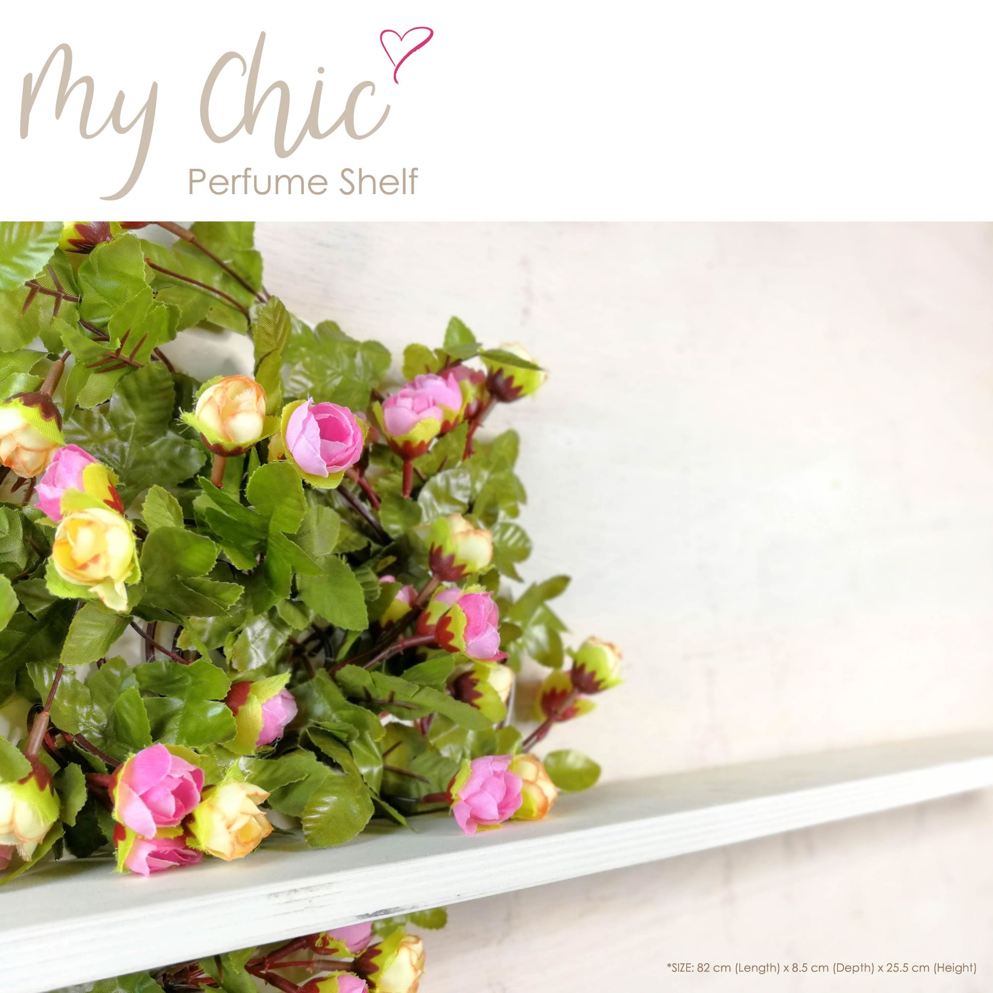 Shabby Chic Bohemian Organizer Perfume Makeup Jewelry Crystals Decorative Shelf - Easternada