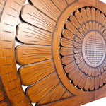 Large king Size Mandala Headboard - Handmade Carved Wooden Wall Art Lotus