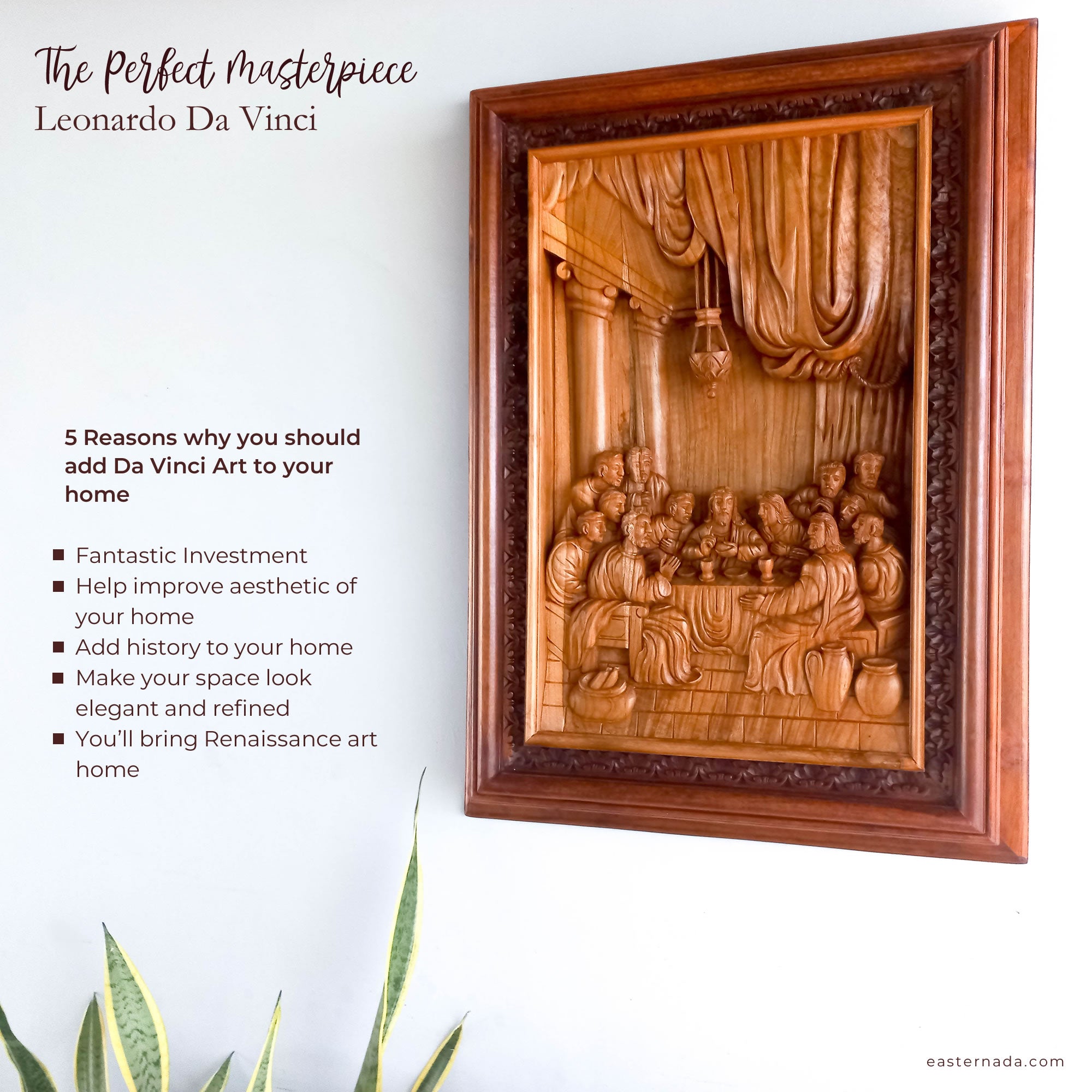 Hand Carved Wooden Lord Jesus - Religious Vatican Christian Art Sculpture Leonardo Da Vinci