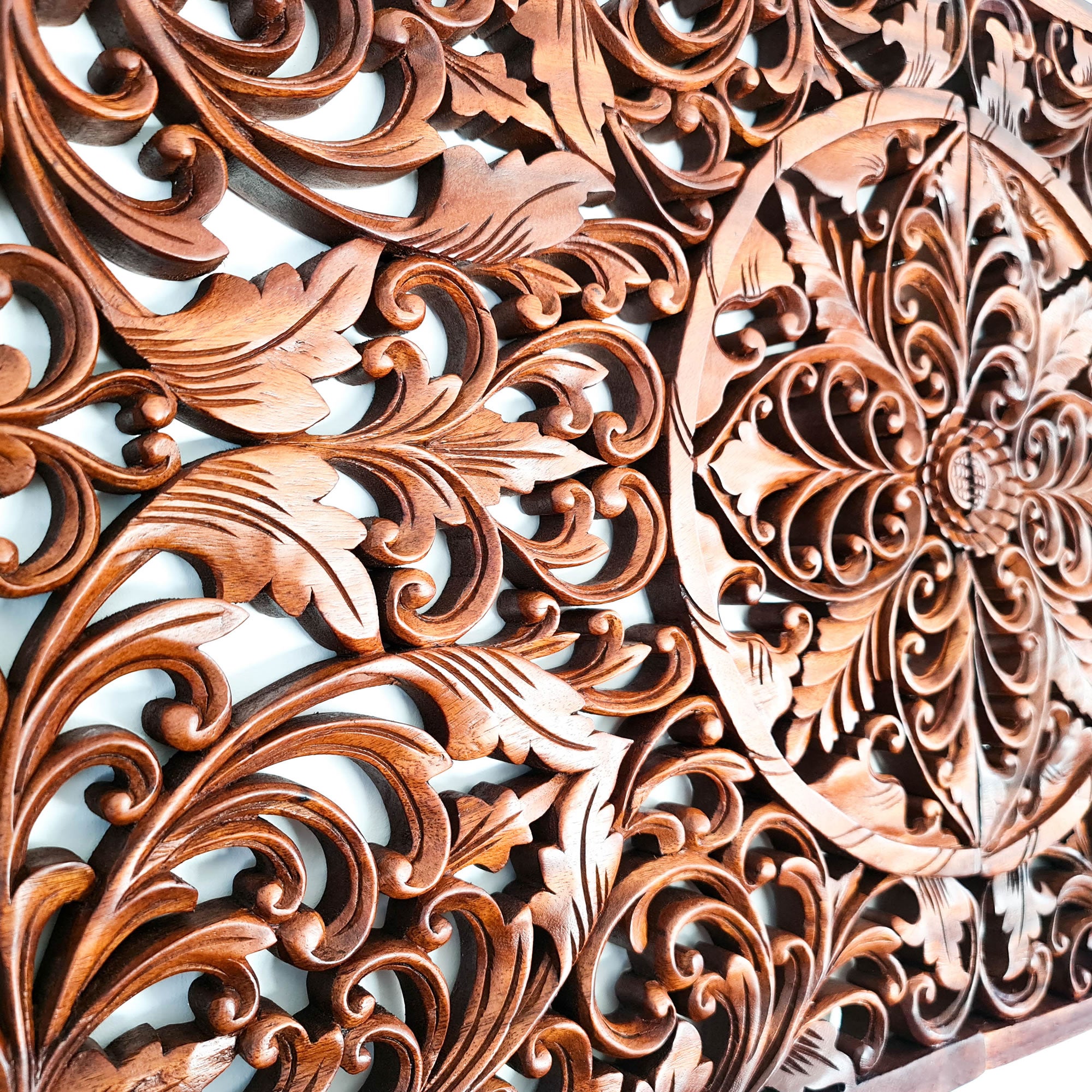 Hand Carved Wooden Wall Art Decoration Headboard Mandala Large. A Stunning addition to your home or be a perfect gift for a loved one. - Easternada