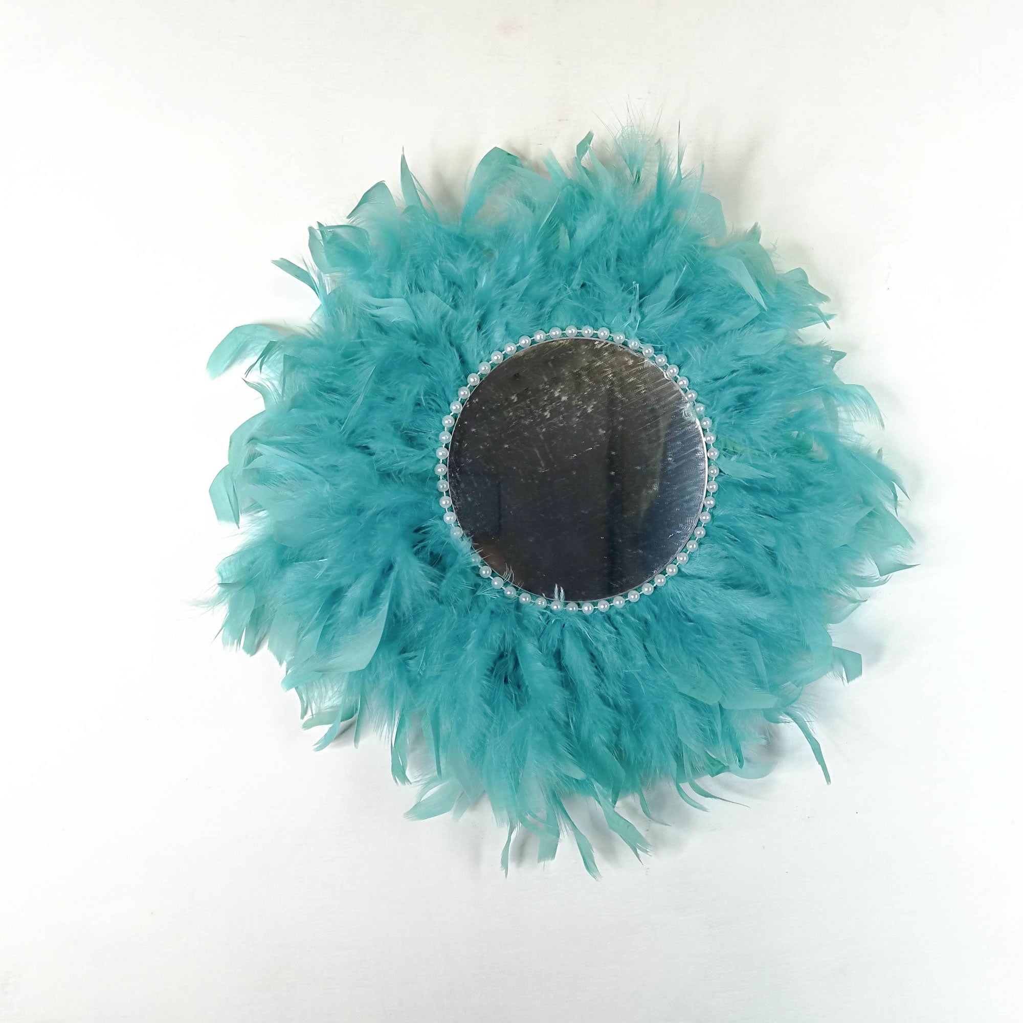 Juju Feather Vanity Wall Mirror Bohemian Style Handmade