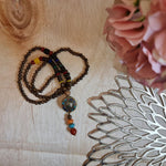 Blessed Tibetan Buddhist Monk Meditation Beads Wooden Necklace Bohemian