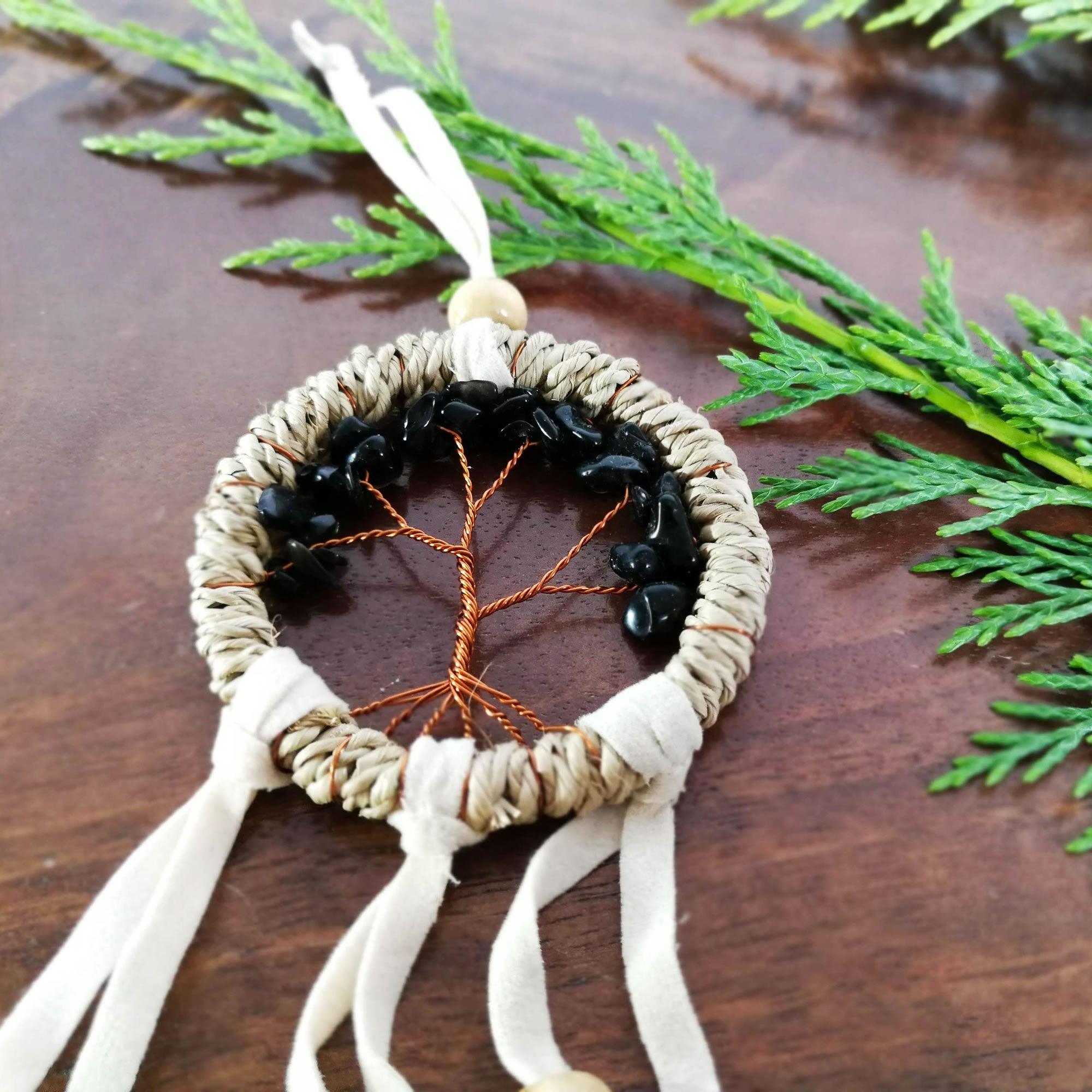 Bohemian Macrame Car Wall Hanging Dream Catcher - Tree of Life - Easternada