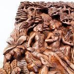 Hand Carved Wooden Hindu God - Ram Sita Sculpture Art Mandir 