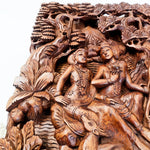 Hand Carved Wooden Hindu God - Ram Sita Sculpture Art Mandir