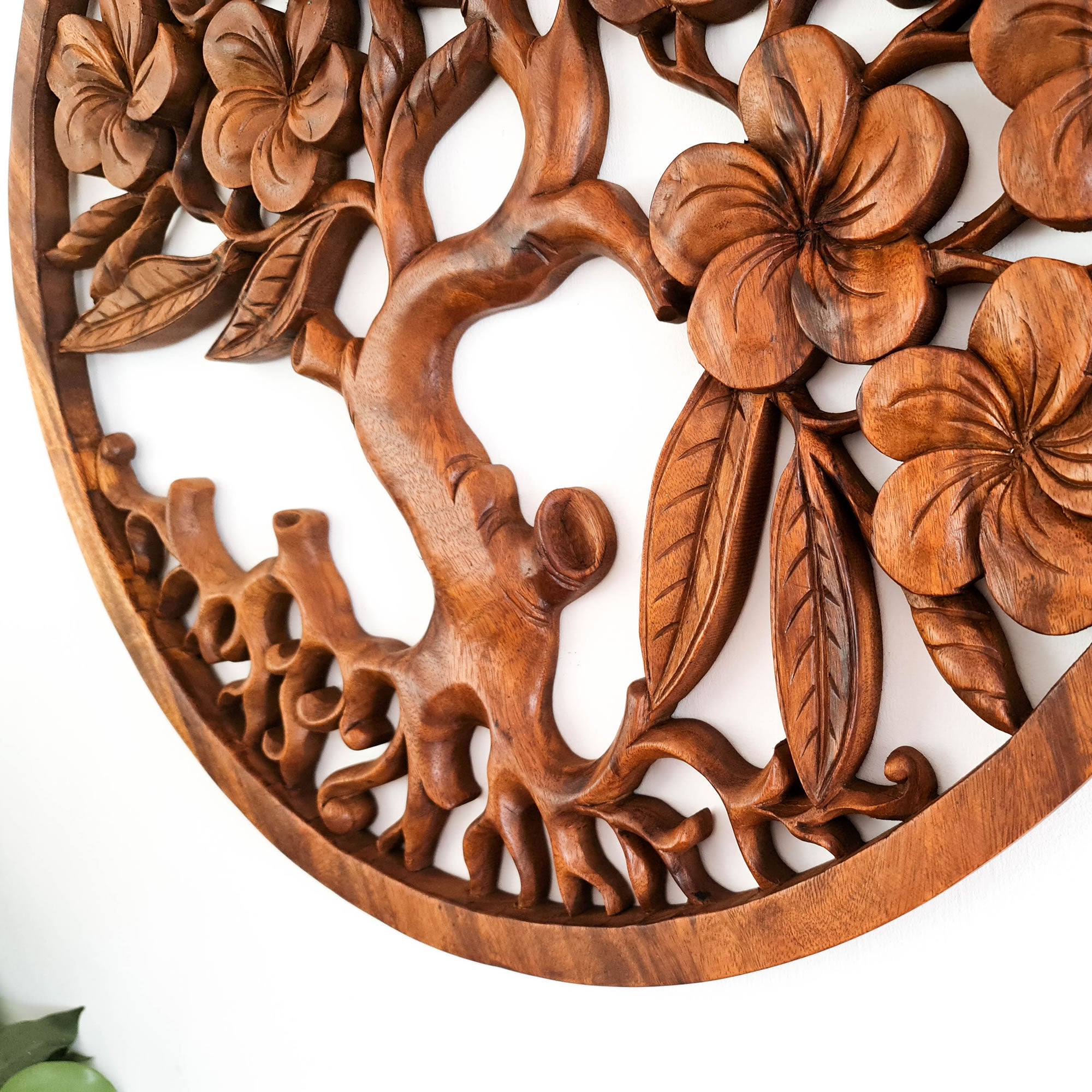 Hand Carved Wooden Wall Art Tree of Life Headboard Decoration - A Perfect Gift Mandala