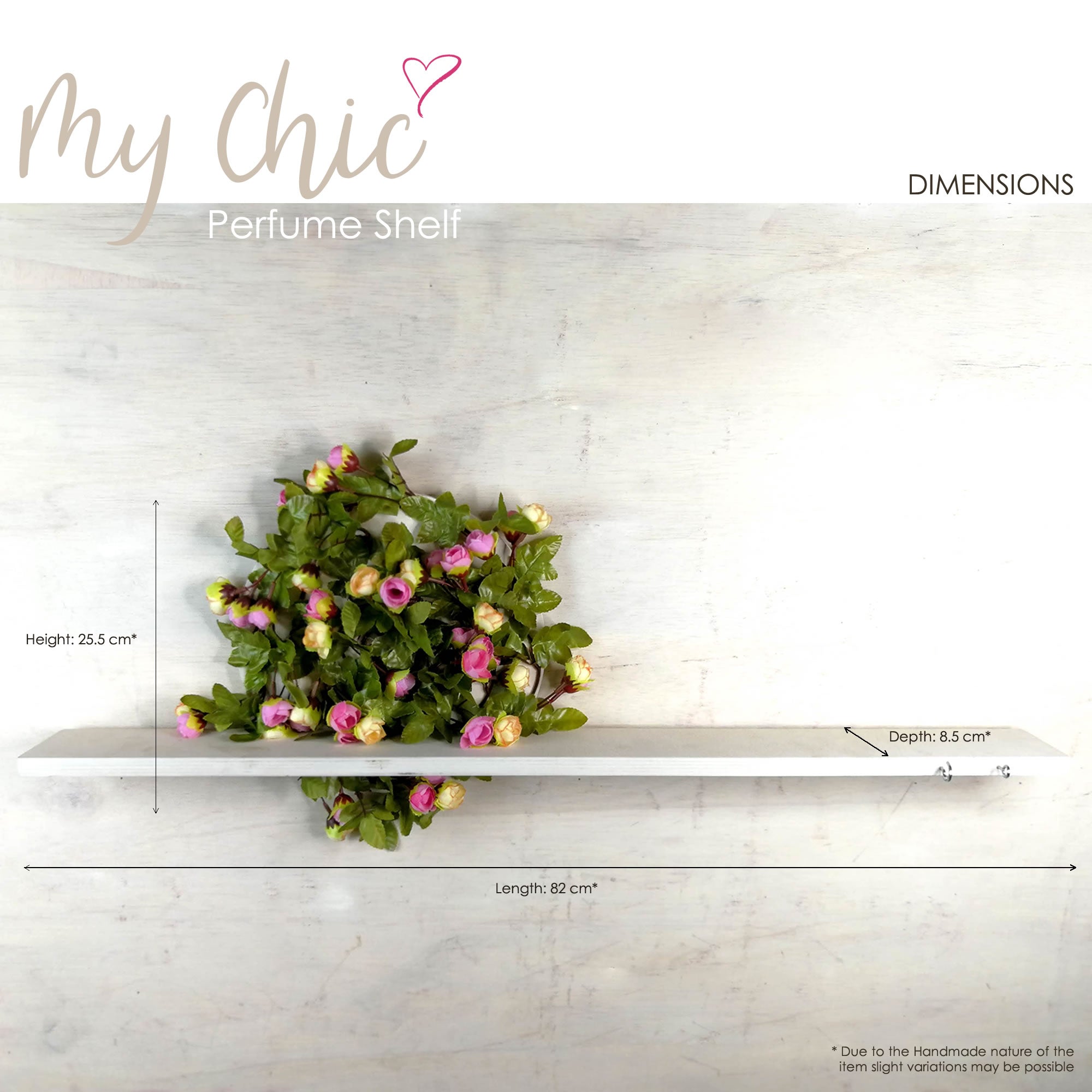Shabby Chic Bohemian Organizer Perfume Makeup Jewelry Crystals Decorative Shelf - Easternada