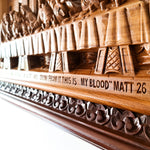 Leonardo Da Vinci Hand Carved Wooden Lord Jesus - Last Supper Jerusalem Religious Vatican Christian Art Sculpture