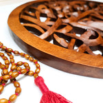 Hand Carved Arabic Muslim Islamic Calligraphy Ayatul Kursi Decorative Sculpture Art Round