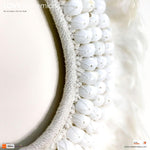 Boho Bohemian Style Feather Sea Shells Handmade Decorative Costume Macrame Style Large Necklace Juju - Easternada