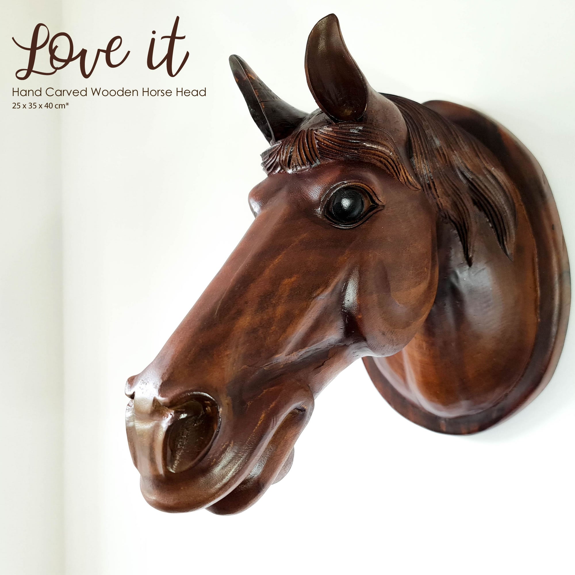 Hand-carved room decoration wooden wall art sculpture | Unique Horses rare antique style hangings and gifts | Bohemian boho carved headboards