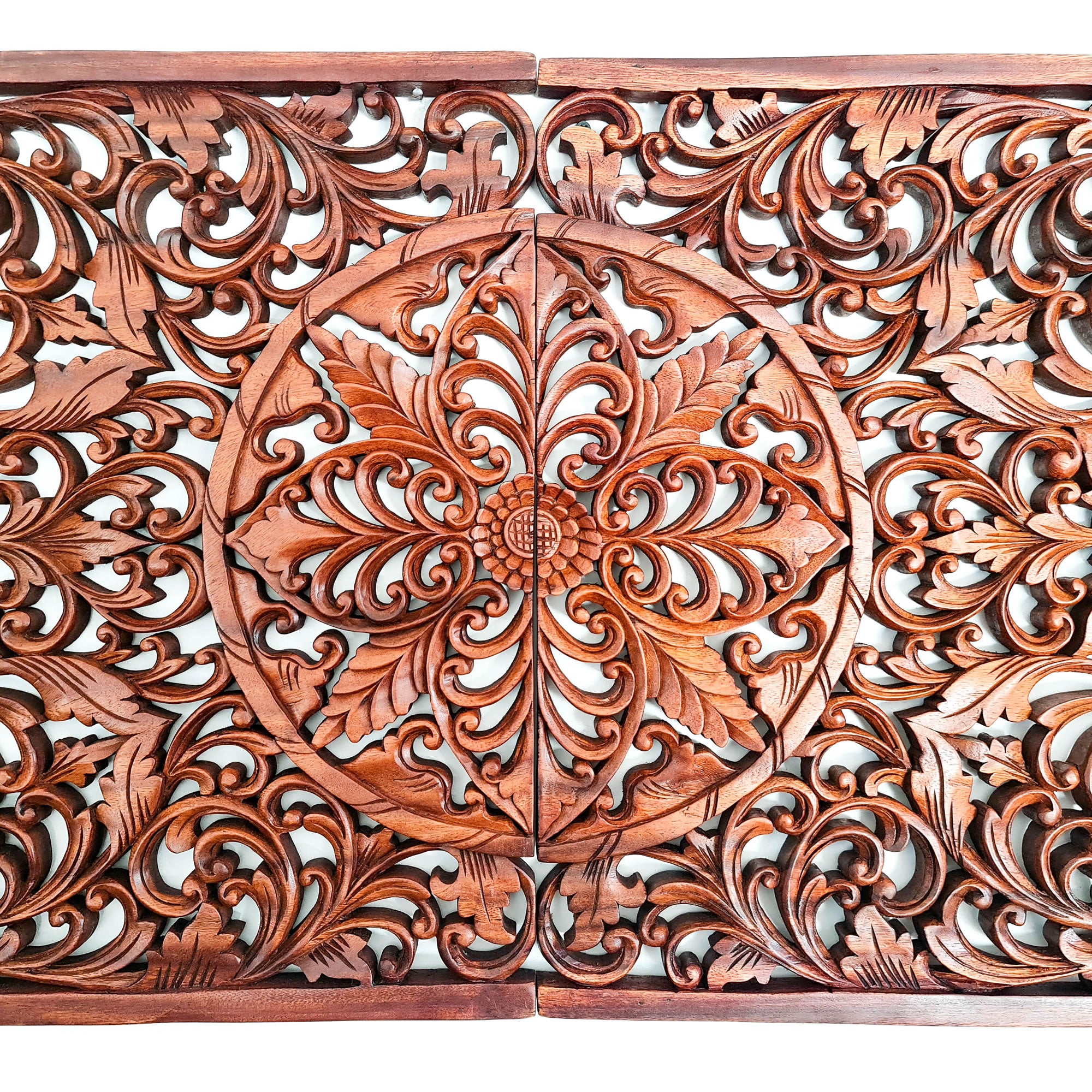 Hand Carved Wooden Wall Art Decoration Headboard Mandala Large. A Stunning addition to your home or be a perfect gift for a loved one. - Easternada