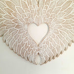 Angel Wings Decoration Sculpture Children Room Decore Headboard White Shabby Chic. Easternada