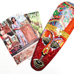 Hawaiian Tiki Mask Wall Hanging - Hand Carved painted wooden Tropical Aboriginal decoration