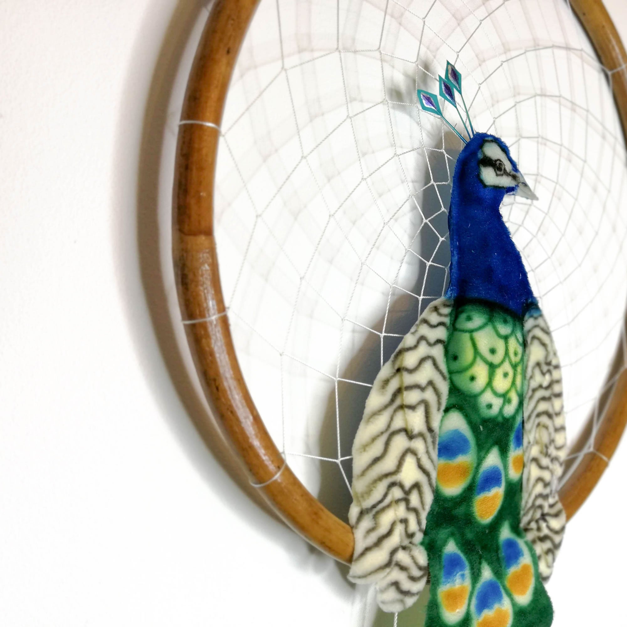 Peacock - Bohemian Feather Macramé Hanging Dream Catcher Large