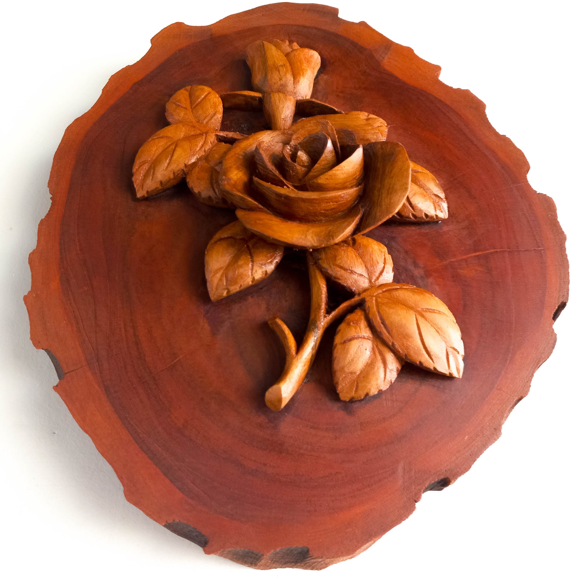 A perfect gift for a loved one. Hand Carved Teak Wood Rose Flower. Simply Stunning Wall Art Decoration. Wedding Valentines Gift