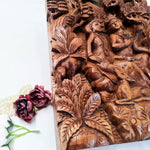 Hand Carved Wooden Hindu God - Ram Sita Sculpture Art Mandir