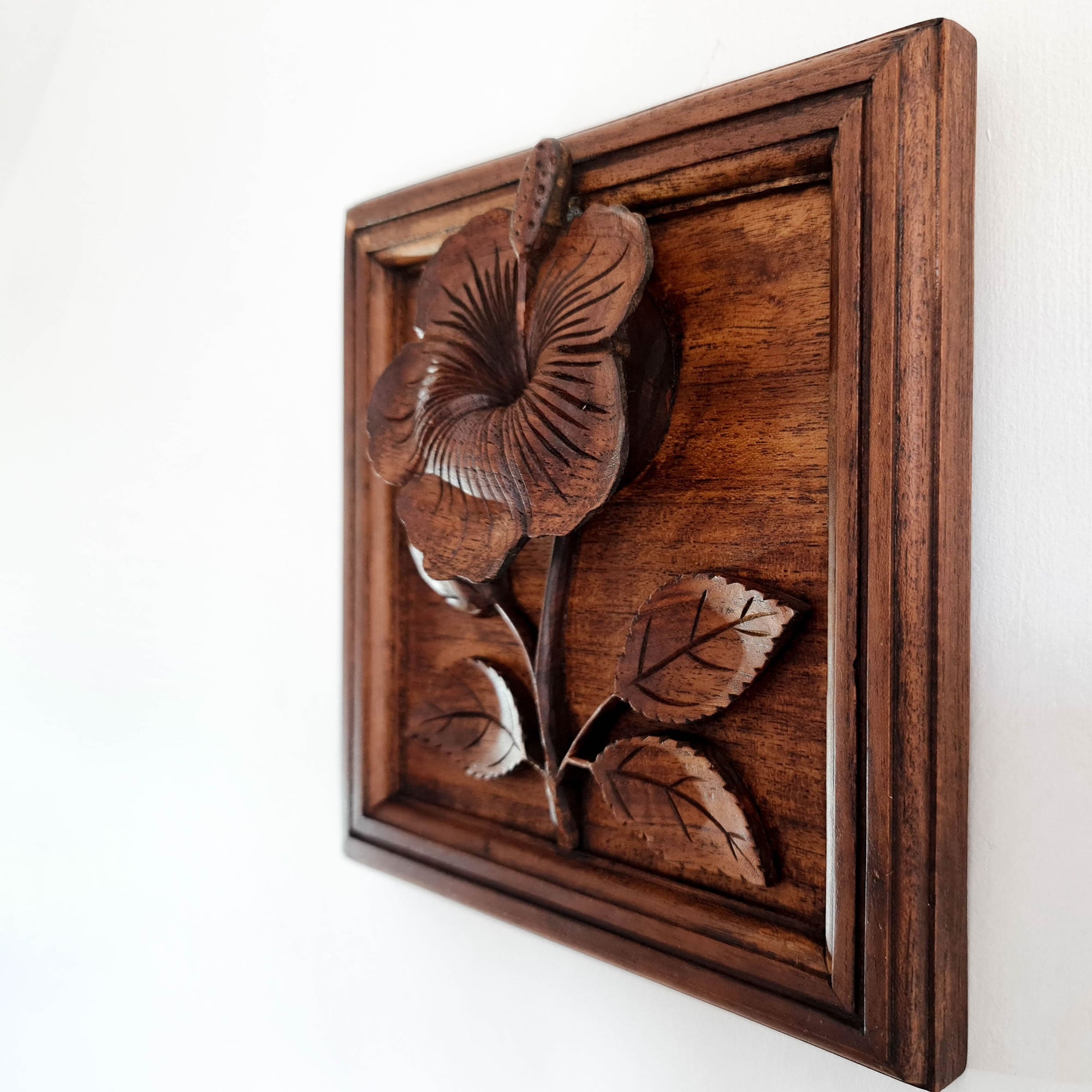 A perfect gift for a loved one. Hand Carved Teak Wood Flower. Simply Stunning