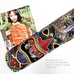 Hawaiian Tiki Mask Wall Hanging - Hand Carved painted wooden Tropical Aboriginal decoration