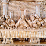 Leonardo Da Vinci Hand Carved Wooden Lord Jesus - Last Supper Jerusalem Religious Vatican Christian Art Sculpture