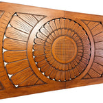 Large king Size Mandala Headboard - Handmade Carved Wooden Wall Art Lotus