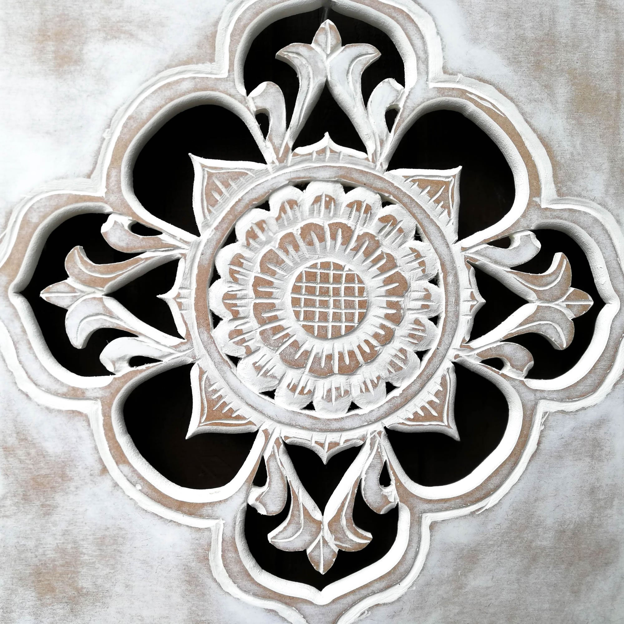 Handmade Carved Wooden Mandala Decorative Wall Art Sculpture
