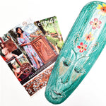 Hawaiian Tiki Mask Wall Hanging - Hand Carved painted wooden Tropical Aboriginal decoration