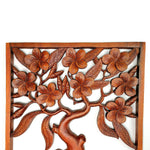 Hand Carved Wooden Decorative Panel Art Sculpture Tree of Hope Life Wealth