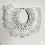 Boho Bohemian Style Feather Sea Shells Handmade Decorative Costume Macrame Necklace Juju - Easternada