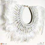 Boho Bohemian Style Feather Sea Shells Handmade Decorative Costume Macrame Necklace Juju - Easternada