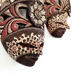 Hand Carved Hand Painted Batik Mask - Decorative Wall Art Perfect Gift Sculpture