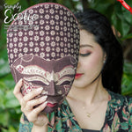 Hand Carved Hand Painted Batik Mask - Decorative Wall Art Perfect Gift Sculpture