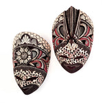 Hand Carved Hand Painted Batik Mask - Decorative Wall Art Perfect Gift Sculpture